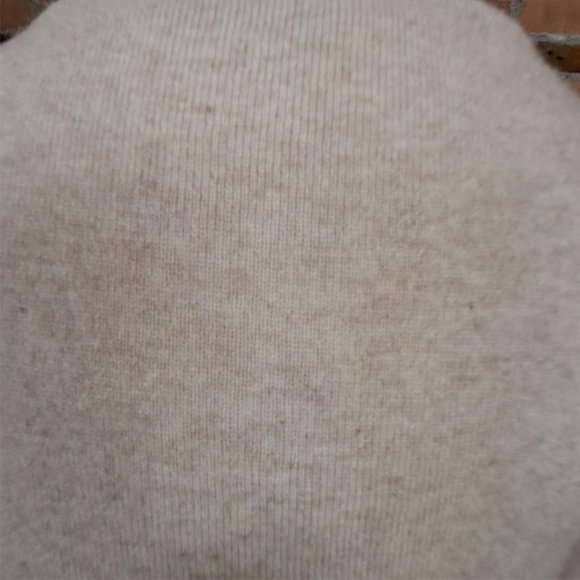 GC Fontana Merino/Cashmere Sweater Dress Oatmeal Sleeveless Ribknit Waist Size S - Picture 7 of 10